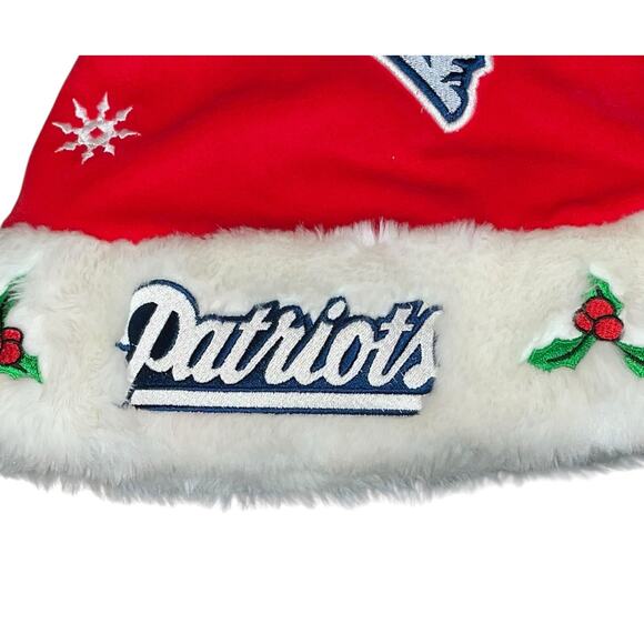 New England Patriots Santa Hat Christmas NFL Football Official Team Beans Decor - Picture 7 of 13